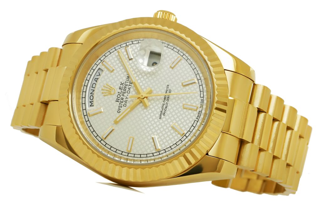 Rolex - Daydate - 40mm - Gold Silver Motif - 228238 Replica