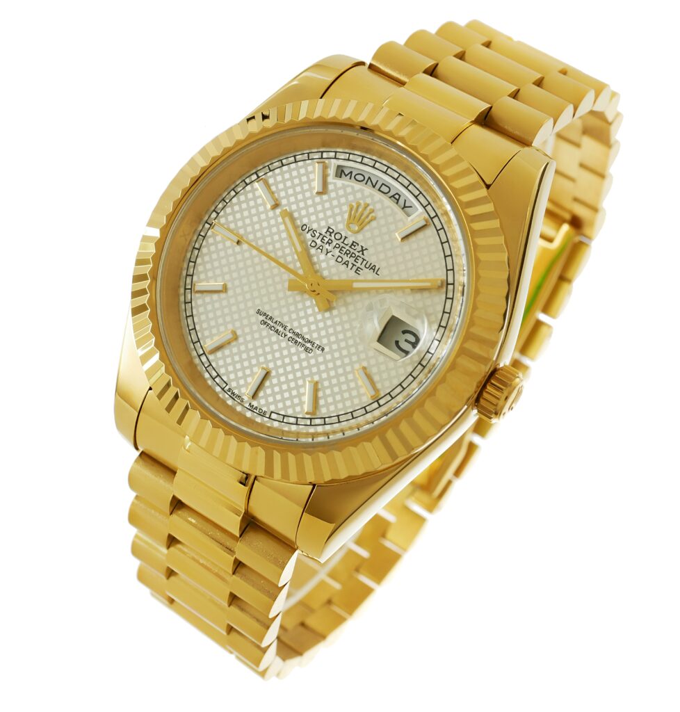 Rolex - Daydate - 40mm - Gold Silver Motif - 228238 Replica