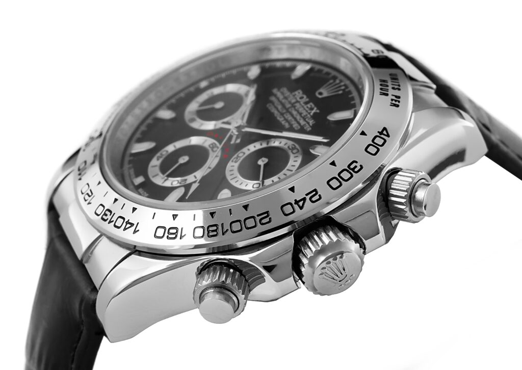 Rolex - Daytona - Leather White-Gold Black - 116519 Replica