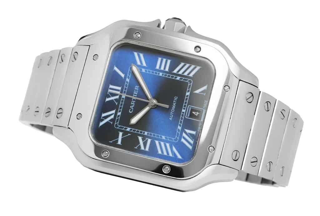 Cartier - Santos - Allsteel - Blue - wssa0030 Replica