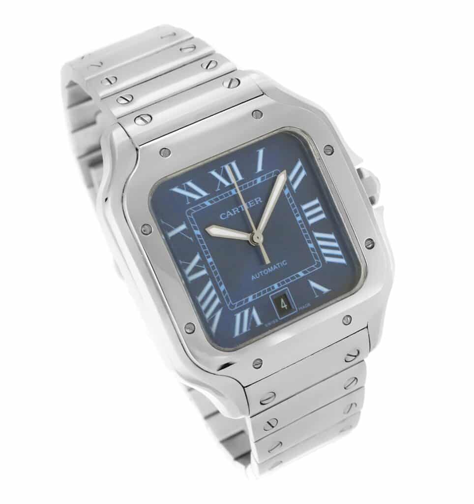 Cartier - Santos - Allsteel - Blue - wssa0030 Replica