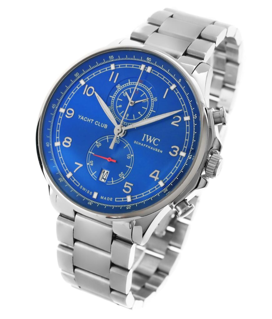 IWC - Portugieser - Yacht-Club - Chrono - Steel - Blue - iw390701 Replica