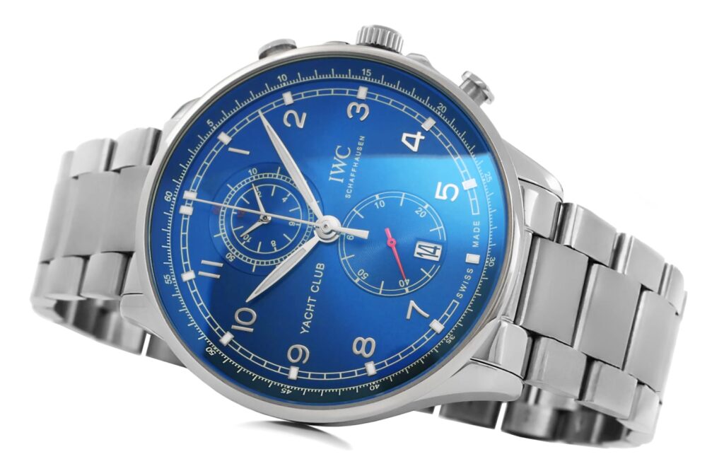 IWC - Portugieser - Yacht-Club - Chrono - Steel - Blue - iw390701 Replica