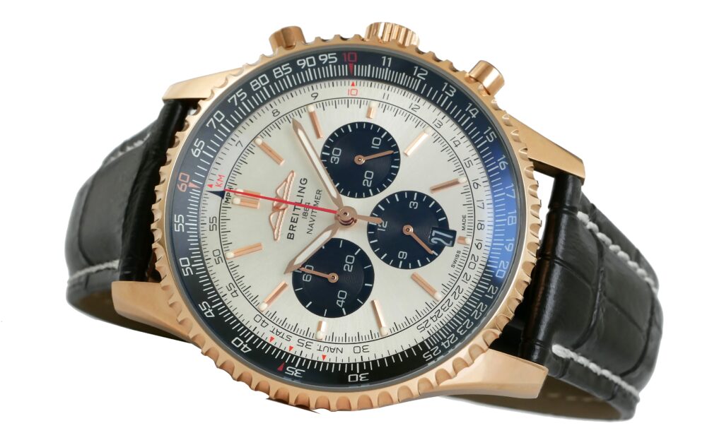 Breitling – Navitimer – B01 Chronograph – 46mm - Rosegold- Black White - rb0137241g1p1 Replica