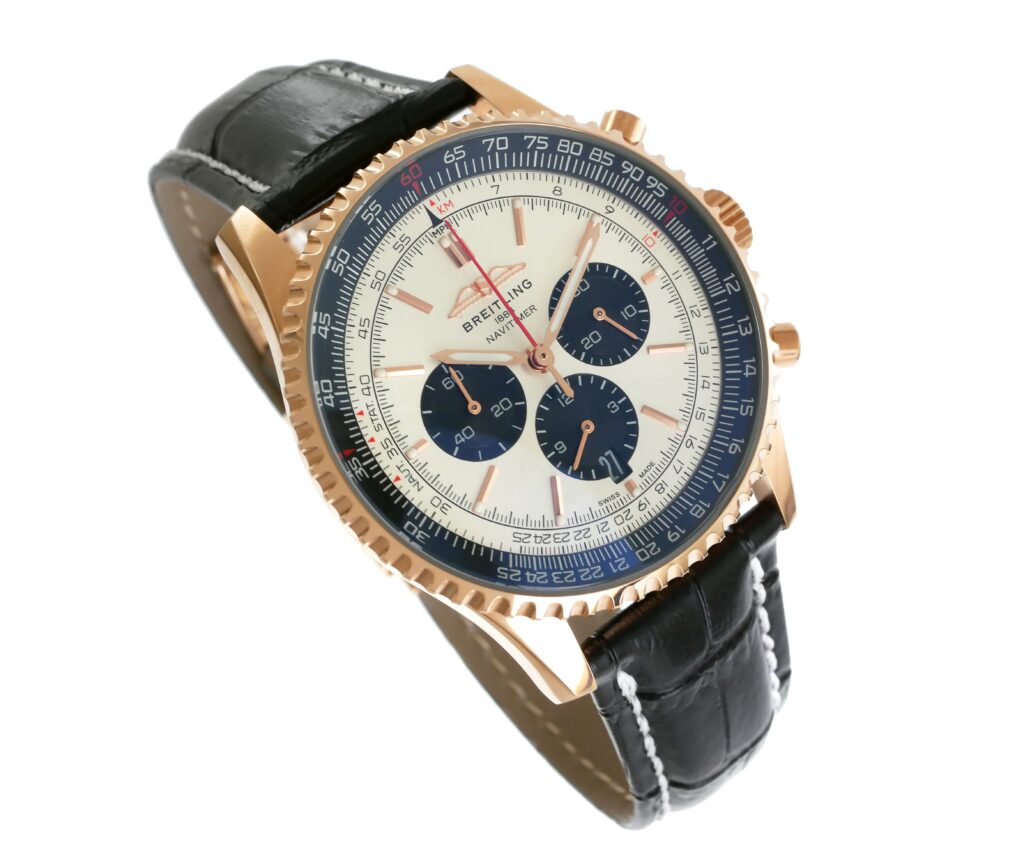 Breitling – Navitimer – B01 Chronograph – 46mm - Rosegold- Black White - rb0137241g1p1 Replica