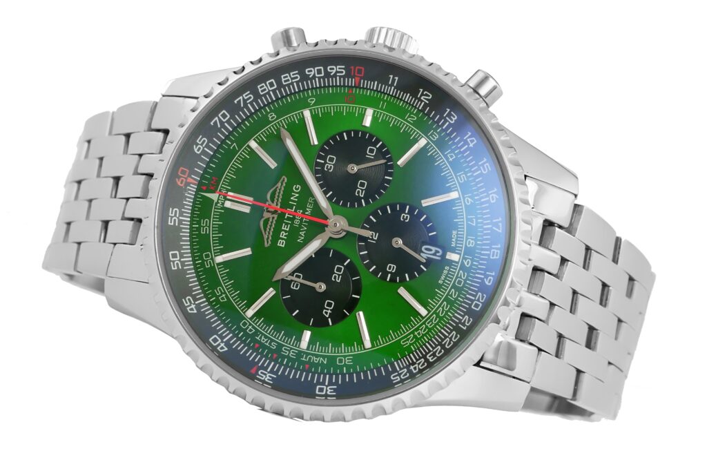 Breitling – Navitimer – B01 Chronograph – 46mm - Steel - Green - ab0137241l1a1 Replica