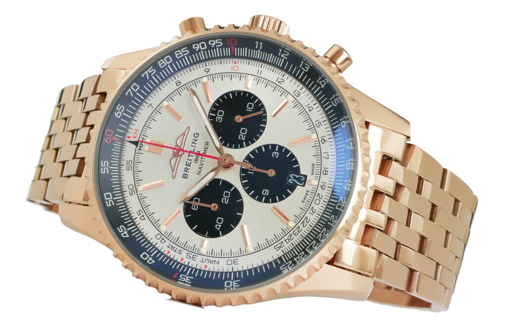 Breitling – Navitimer – B01 Chronograph – 46mm - Rosegold Silver - rb0137241g1r1 Replica