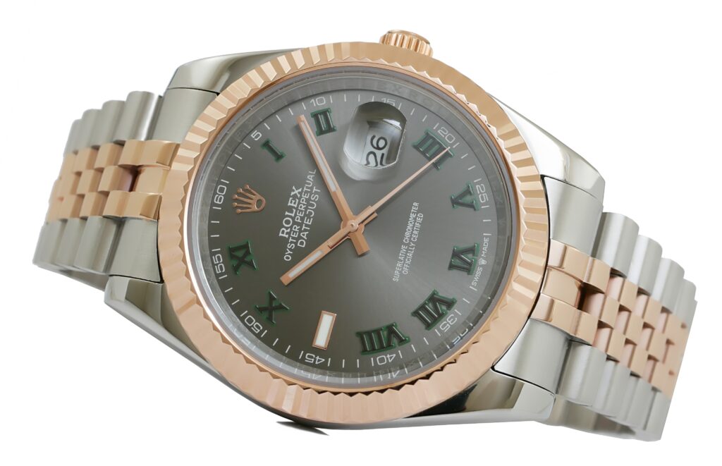 Rolex - Datejust - 41mm - Twotone - Rosegold Grey - Wimbledon - 126331 Replica