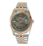 Rolex - Datejust - 41mm - Rose Gold and Steel - Grey Wimbledon - 126331-0015 Replica