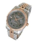 Rolex - Datejust - 41mm - Rose Gold and Steel - Grey Wimbledon - 126331-0015 Replica