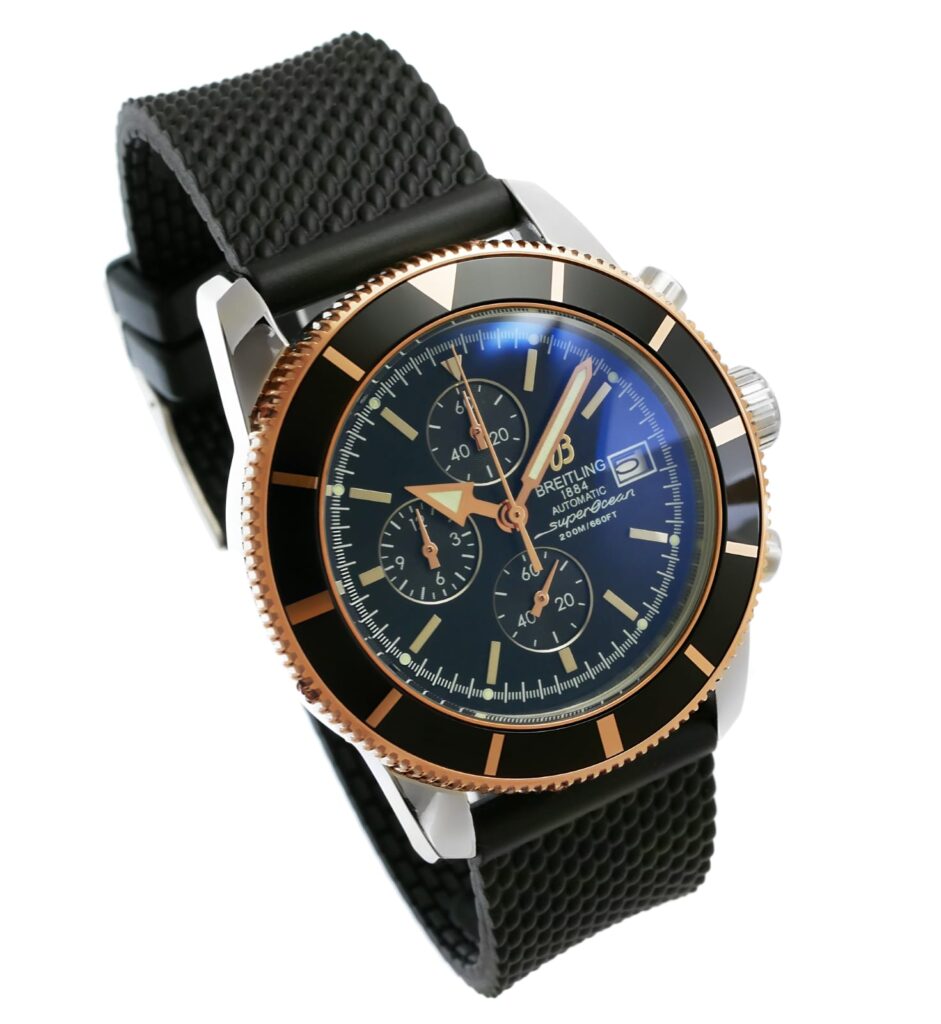 Breitling - Superocean - Heritage - tt - rg - Chrono - Rubber - Black Replica