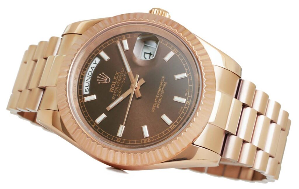 Rolex - Daydate - 40mm - Rosegold - Brown - 228235-0053 Replica