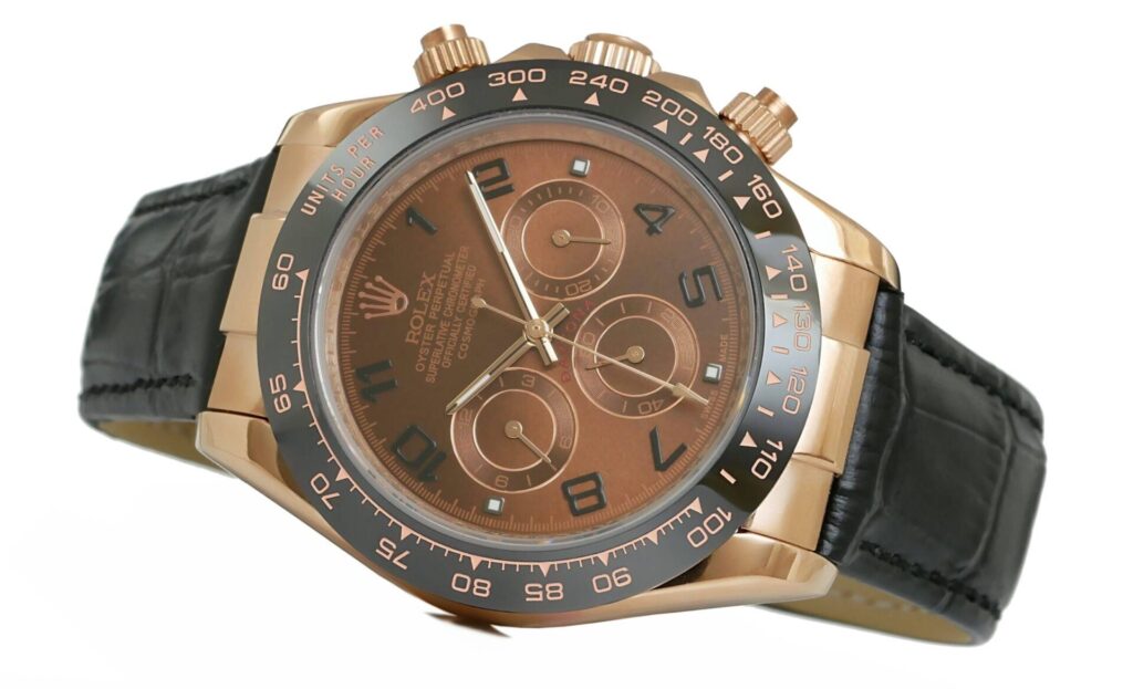 Rolex - Daytona - Rosegold - Leather - Brown - 116515ln Replica