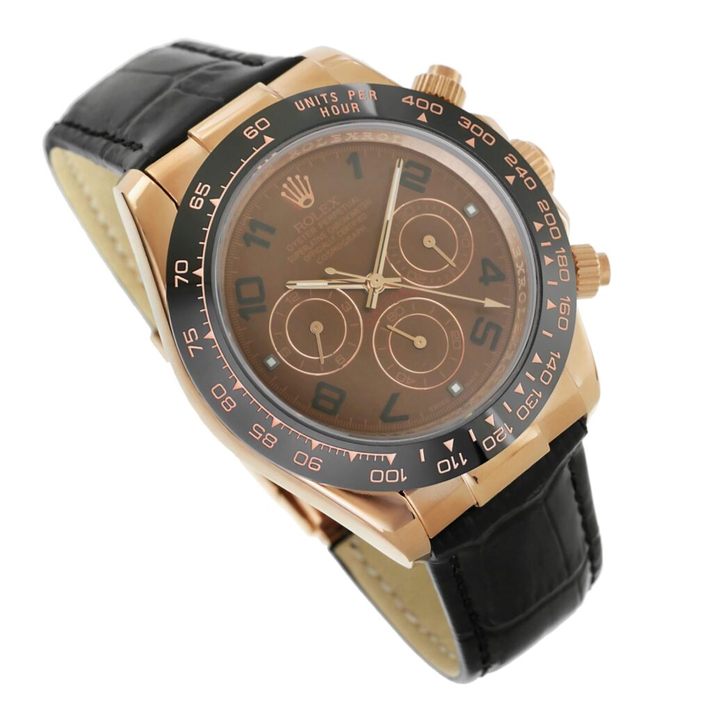 Rolex - Daytona - Rosegold - Leather - Brown - 116515ln Replica