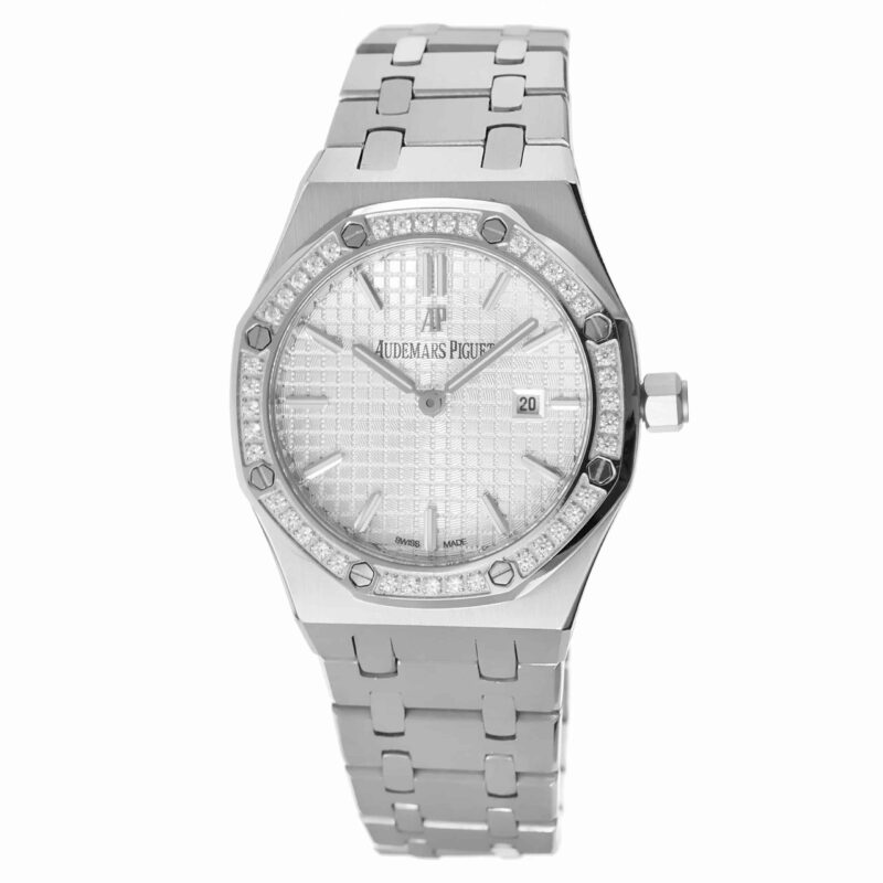 audemars piguet lady royal oak 33mm steel diamonds white 67651stzzd011cr01 07 scaled Audemars Piguet - Lady Royal Oak - 67651ST.ZZ.D011CR.01 - Steel Diamonds