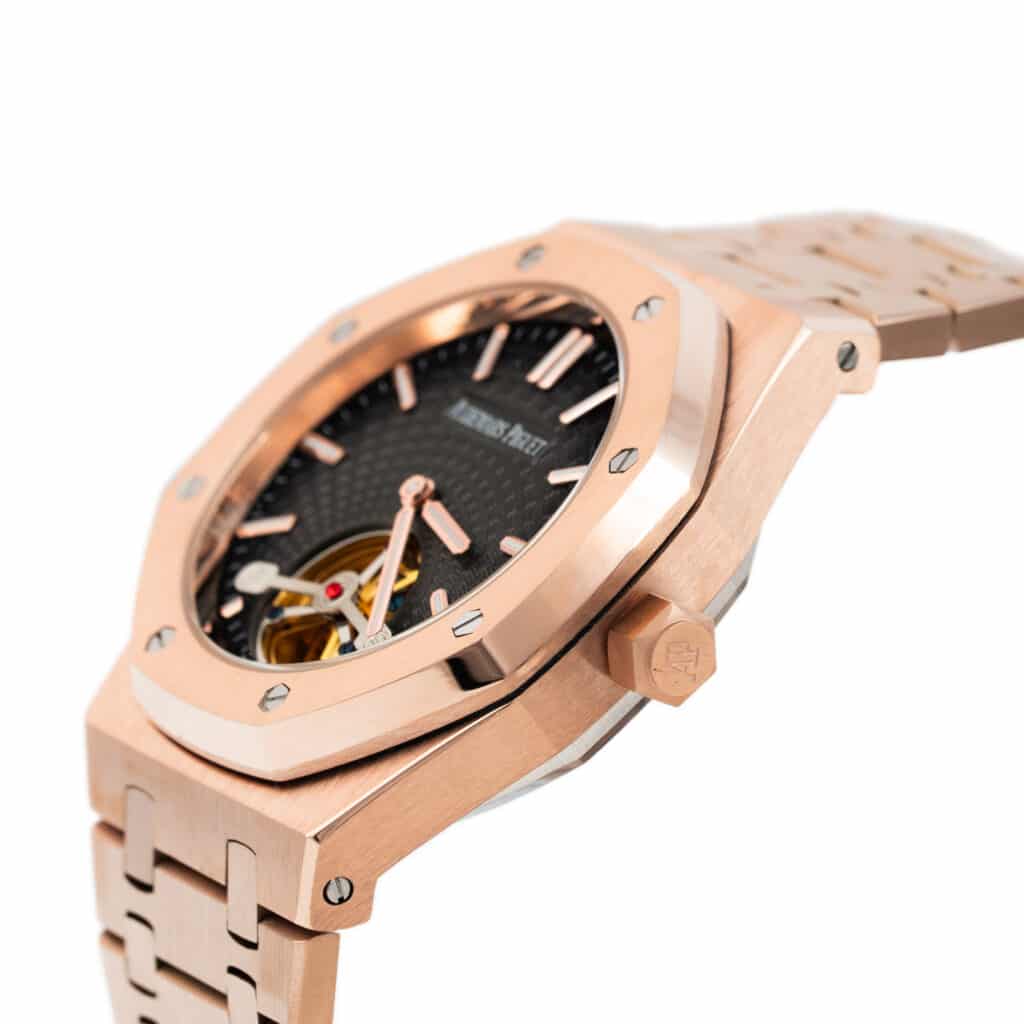 Audemars Piguet Royal Oak Flying Tourbillon Rose Gold Grey 26530OR.OO.1220OR.01 Replica