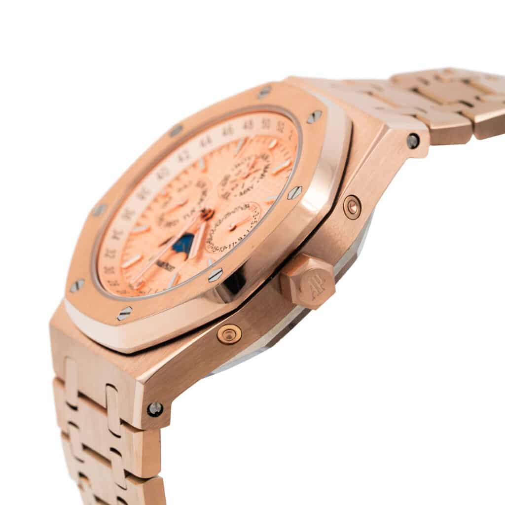 audemars piguet royal oak perpetual calendar rosegold pink 26574or oo 1220or 01 04 Audemars Piguet - Royal Oak Perpetual Calendar - Rose Gold Pink - 26574OR.OO.1220OR.01