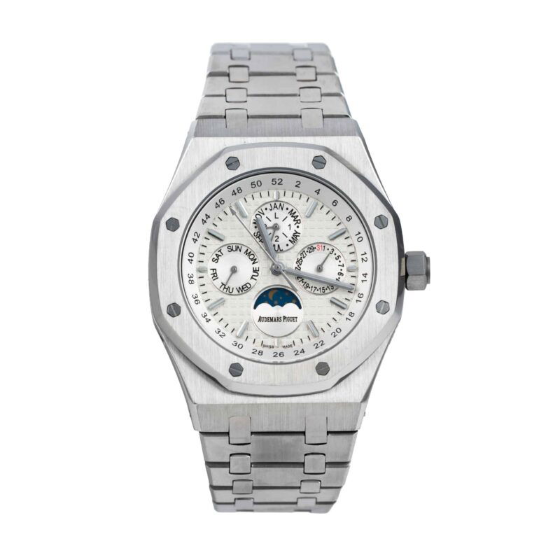 audemars piguet royal oak perpetual calendar steel white 26574st OO 1220ST 01 03 scaled Audemars Piguet - Royal Oak Perpetual Calendar - Steel White - 26574ST.OO.1220ST.01