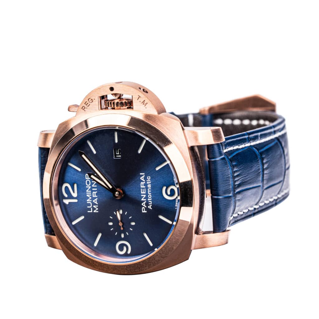 Panerai Luminor Marina Goldtech Sole Blue PAM01112 Replica