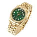 Rolex-Daydate-36-Gold-Green-Diamond-Set-128238-0130-01