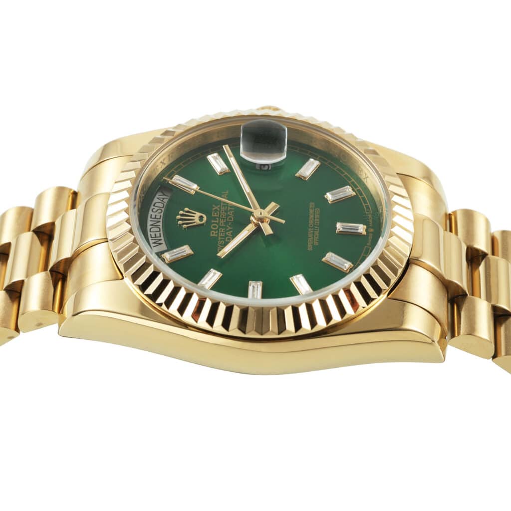 Rolex-Daydate-36-Gold-Green-Diamond-Set-128238-0130-01