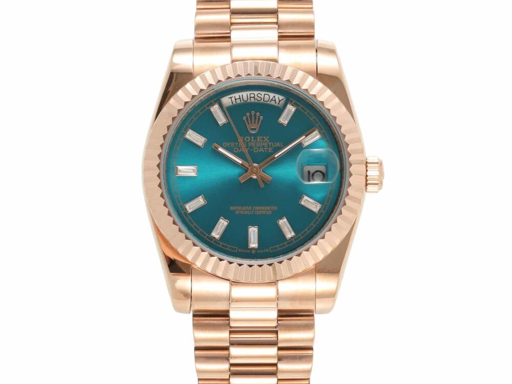 rolex-daydate-36-rosegold-blue-green-gem-set-128235-0085