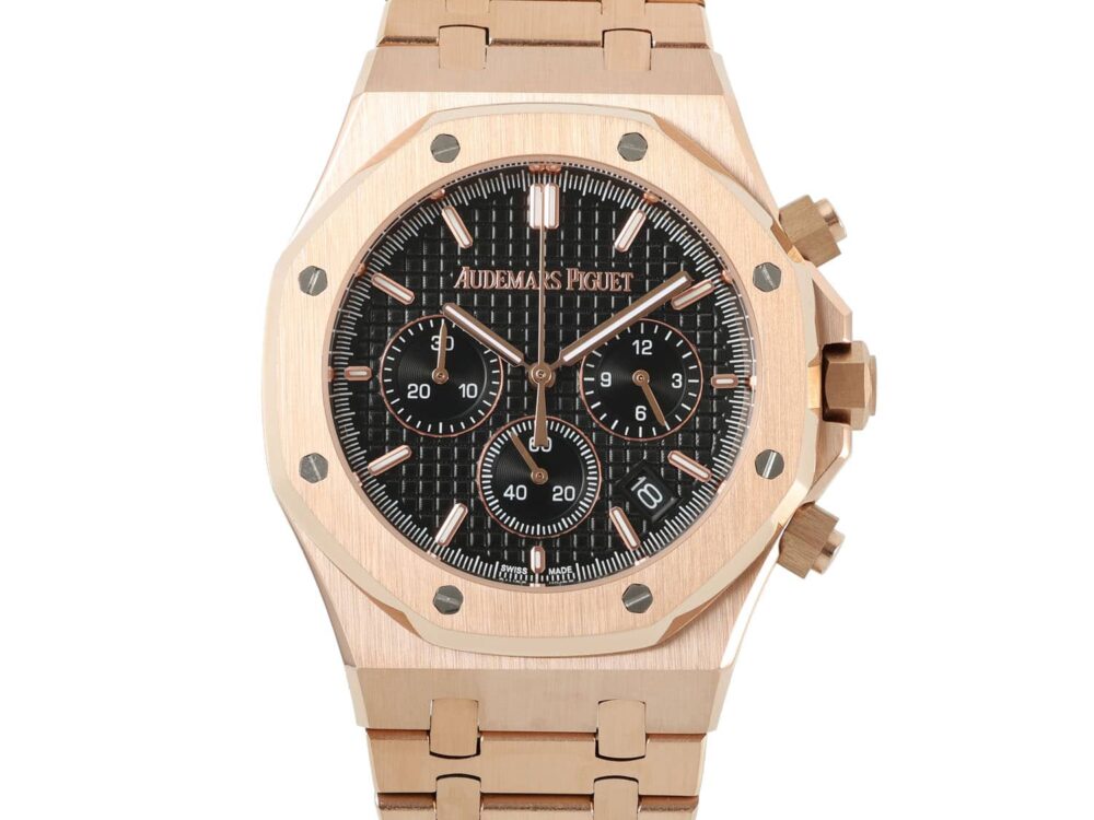 Audemars-Piguet-Royal-Oak-Chrono-41mm-Rosegold-Black-26320or-oo-1220or-01 Replica