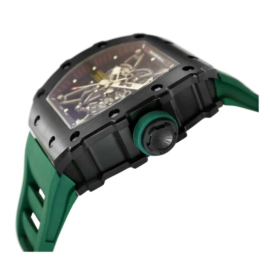 Richard-Mille-rm-35-02-50mmx42mmx16mm-Black-Forged-Carbon-Green-Rubber