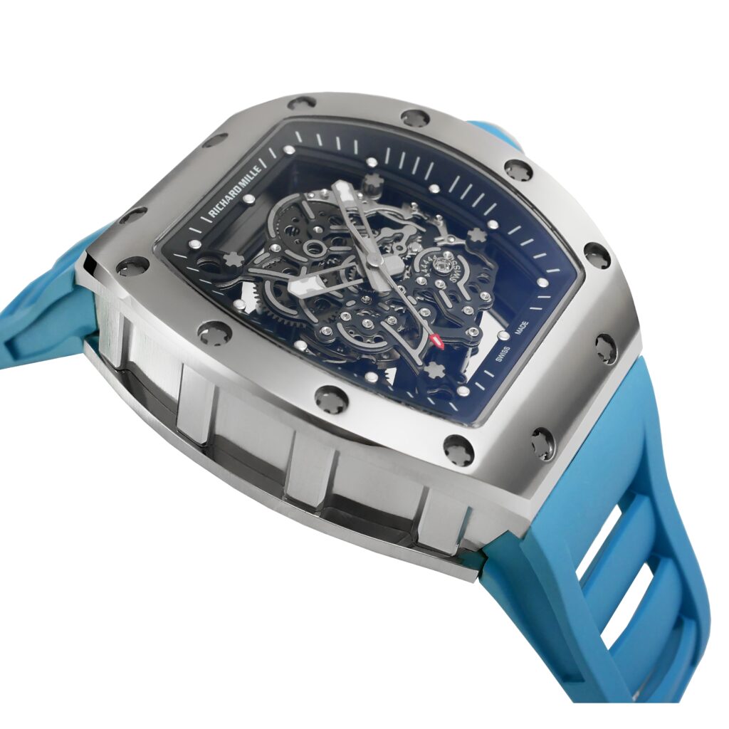 Richard-Mille-rm055-50mmx42mmx-16mm-Steel-Turquoise-Rubber