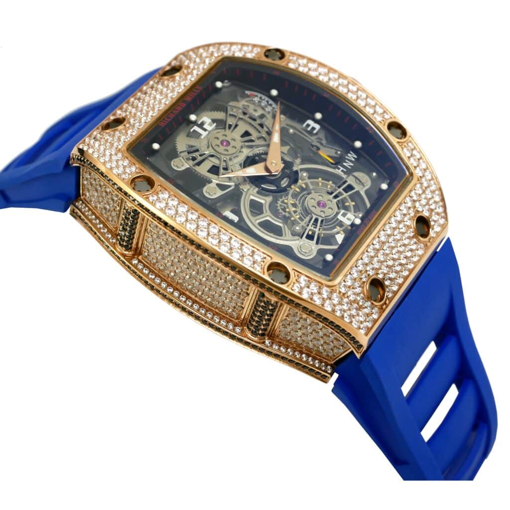 Richard-Mille-rm17-01-50mmx42mmx-16mm-Gold-Diamond-Blue-Rubber