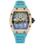 Richard-Mille-rm17-01-50mmx42mmx-16mm-Rosegold-Diamond-Turquoise-Rubber