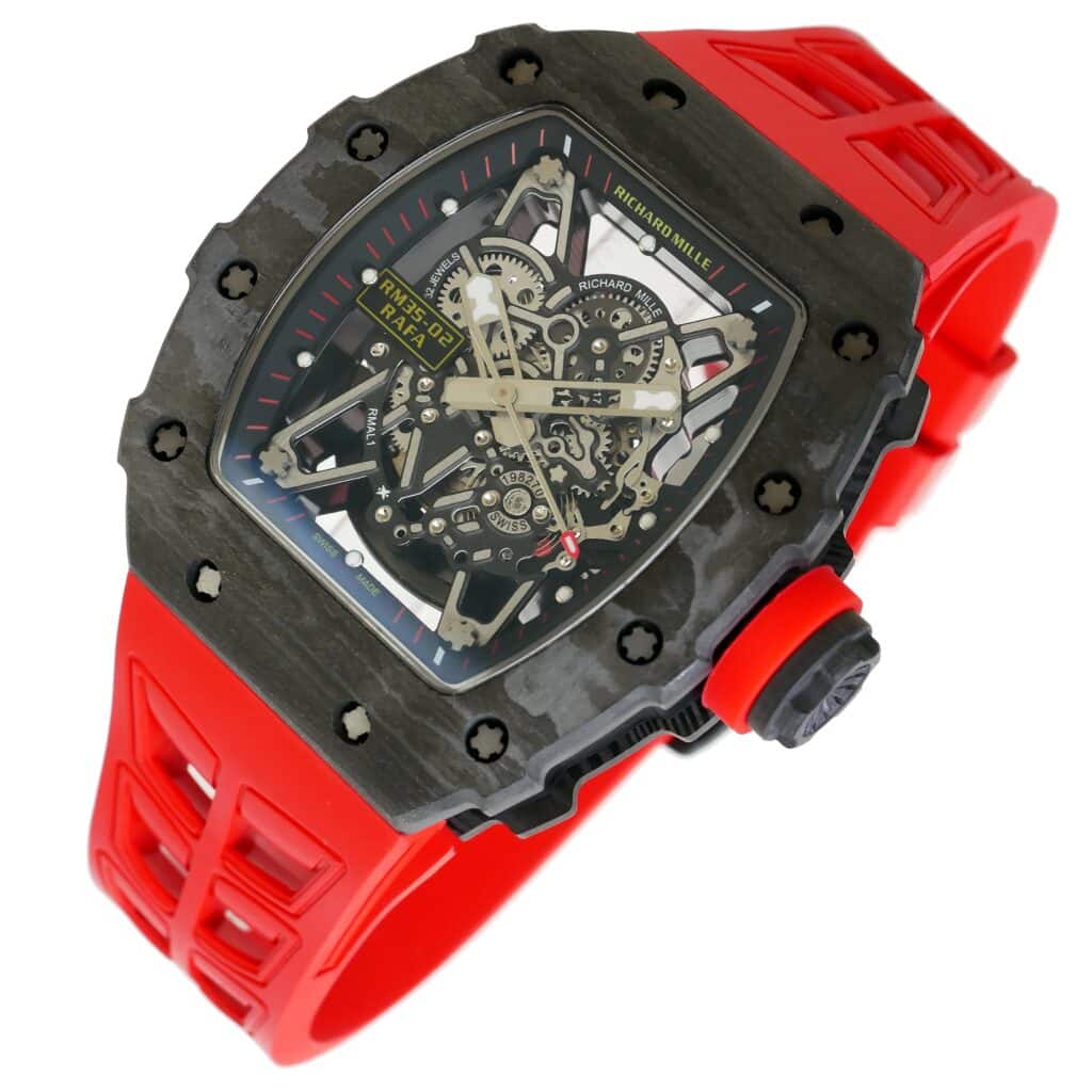 Richard-Mille-rm35-02-Rafael-Nadal-50mmx42mmx16mm-Black-Carbon-Red-Rubber