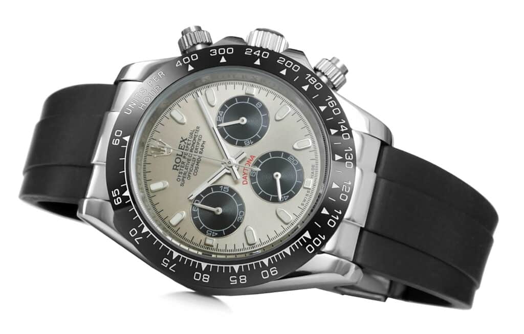 Rolex-Daytona-WG-Silver-Oysterflex-116519ln-0027 Replica